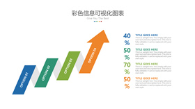 上升箭头递进关系PPT图形-叨客学习资料网