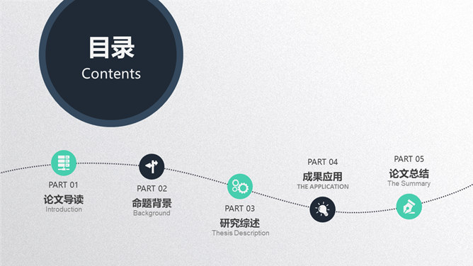 大气稳重实用毕业论文答辩PPT模板-叨客学习资料网