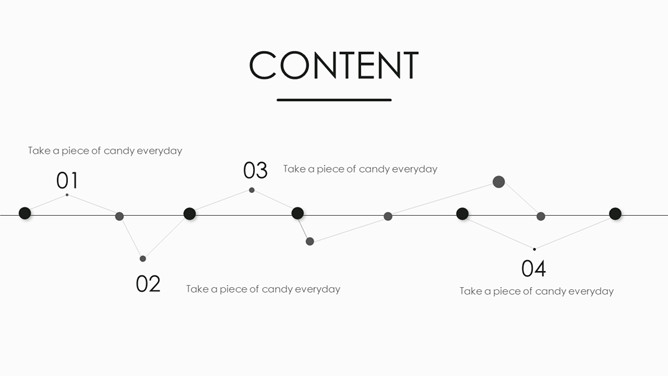 创意极简黑灰点线设计PPT模板-叨客学习资料网