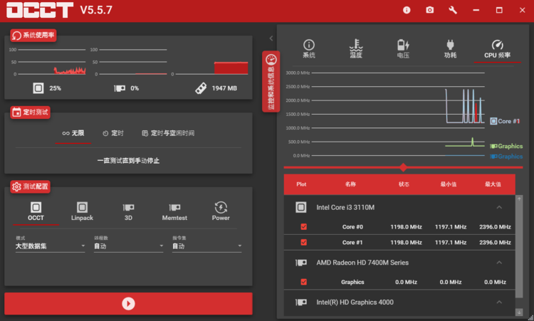 电源检测工具 OCCT v11.0.13.00 单文件便携版-叨客学习资料网