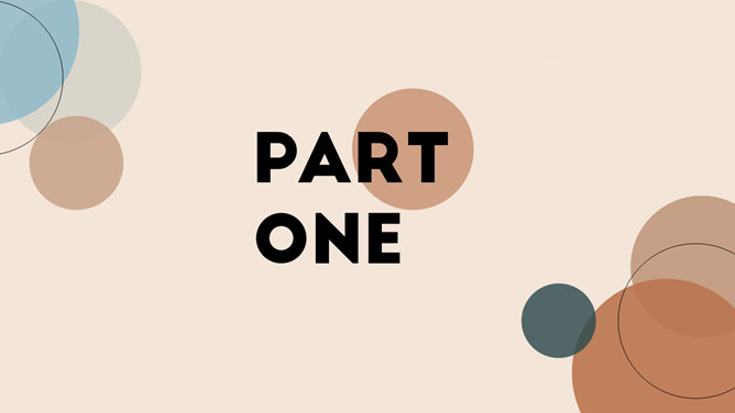 简洁圆点莫兰迪色PPT模板-叨客学习资料网