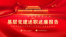 党委党支部述职述廉PPT模板-叨客学习资料网