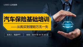 汽车保险基础知识培训PPT模板-叨客学习资料网