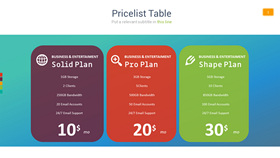 套餐项目价格对比PPT素材-叨客学习资料网
