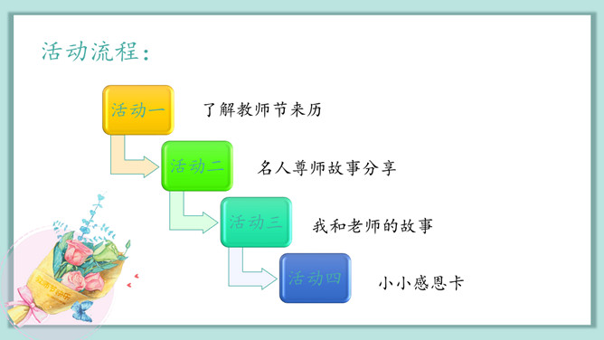 春花承雨露桃李颂师恩PPT模板-叨客学习资料网