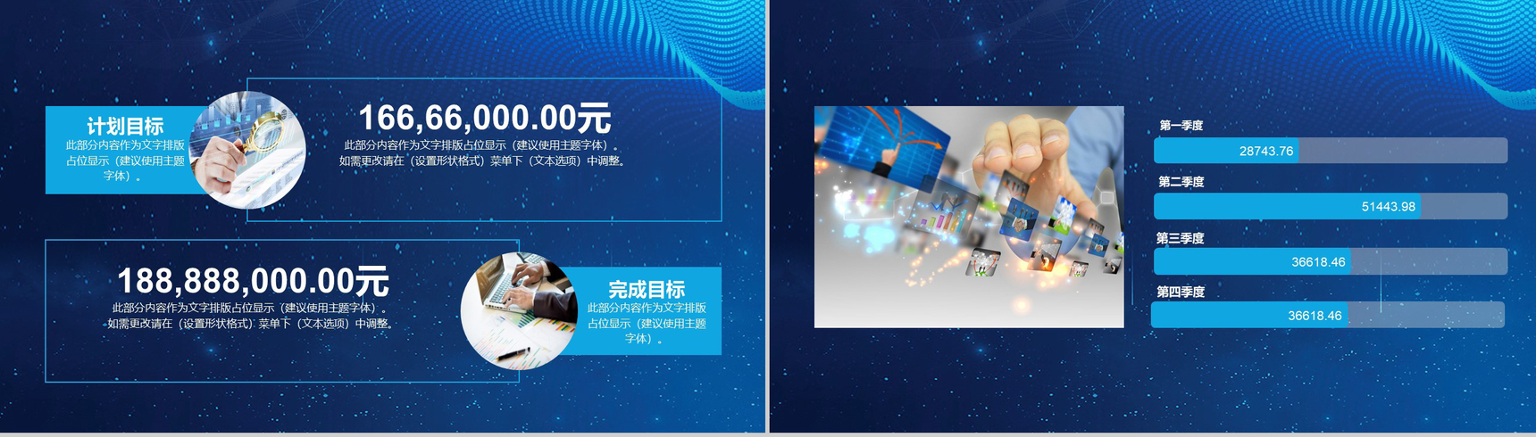 蓝色时髦大气商务风年终作业总结报告PPT模板-6