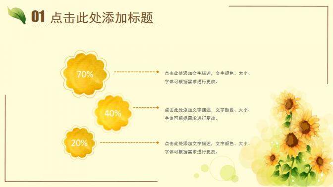 图片[8]-唯美水彩向日葵PPT模板—免费分享好看实用的工作总结PPT-叨客学习资料网