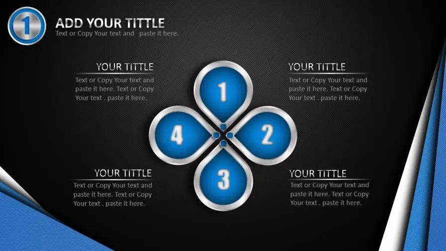 创意立体质感金属商务PPT模板