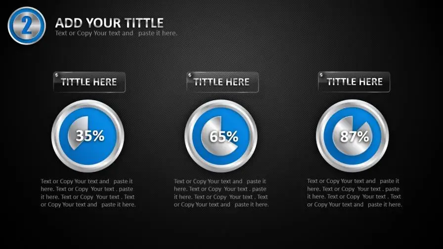 创意立体质感金属商务PPT模板