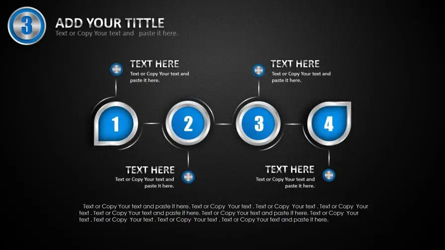 创意立体质感金属商务PPT模板