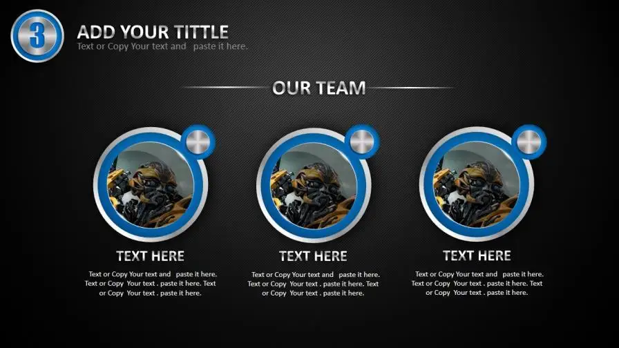 创意立体质感金属商务PPT模板