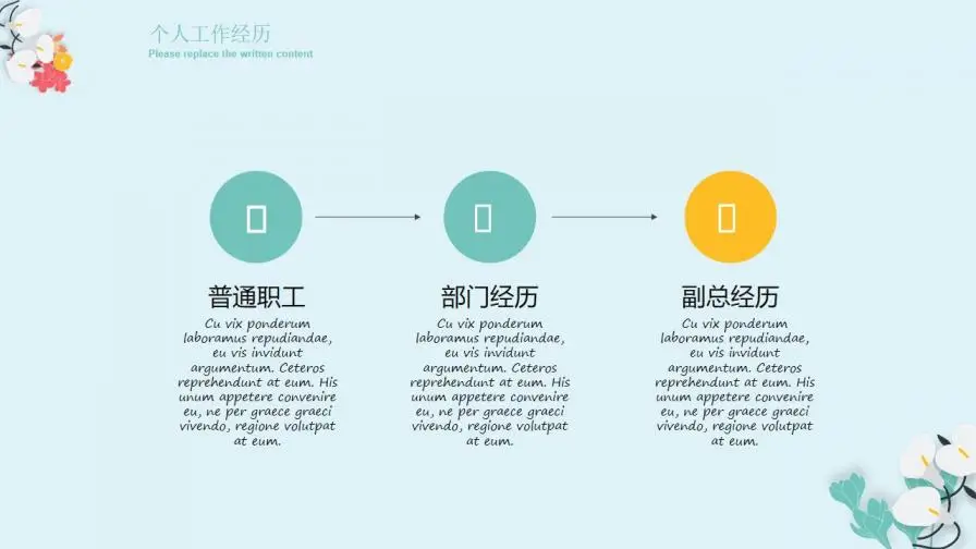 清新文艺个人简历PPT模板下载