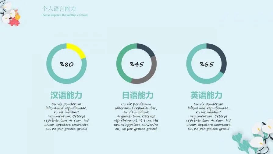 清新文艺个人简历PPT模板下载