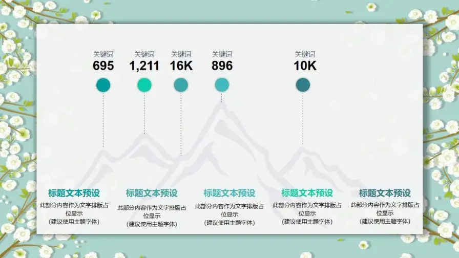 淡雅小清新唯美小花PPT模板下载 淡雅小清新唯美小花PPT模板下载