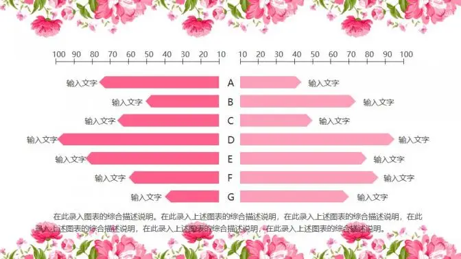 唯美粉色系年终总结PPT模板