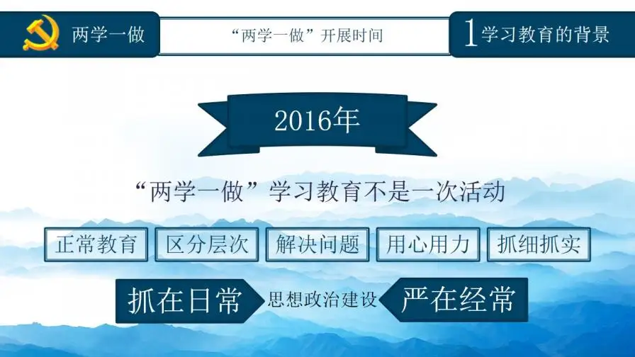 蓝色大气精品党课知识全解PPT模板