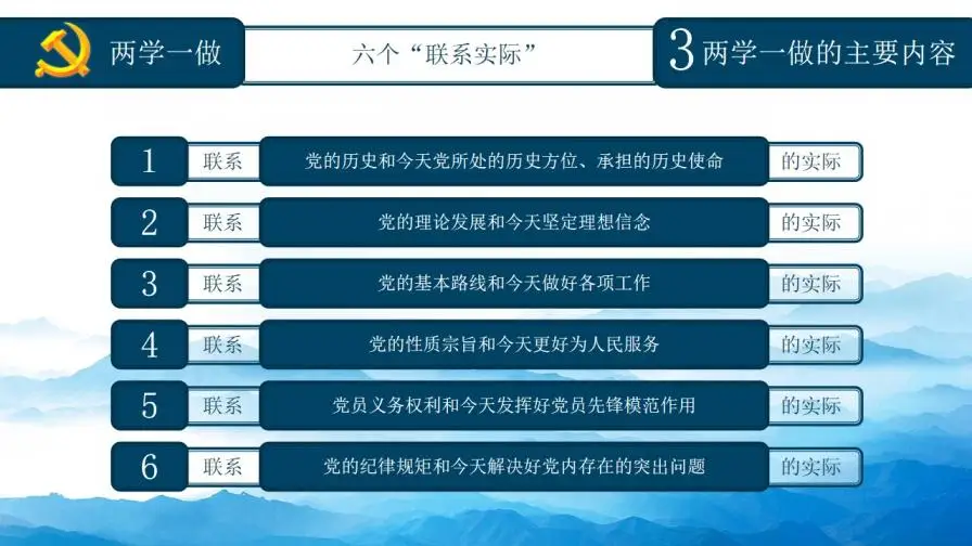 蓝色大气精品党课知识全解PPT模板