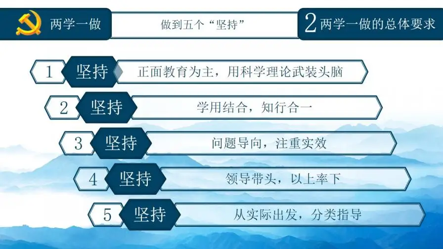 蓝色大气精品党课知识全解PPT模板