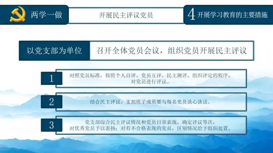 蓝色大气精品党课知识全解PPT模板