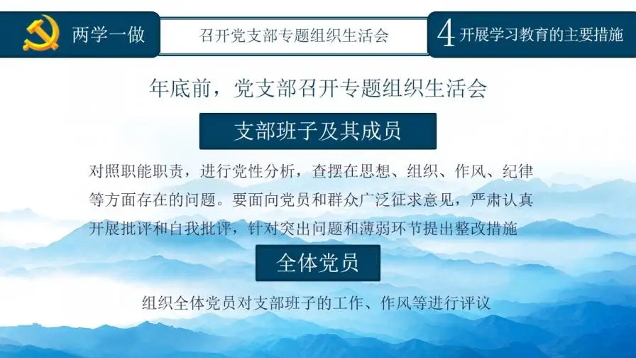 蓝色大气精品党课知识全解PPT模板