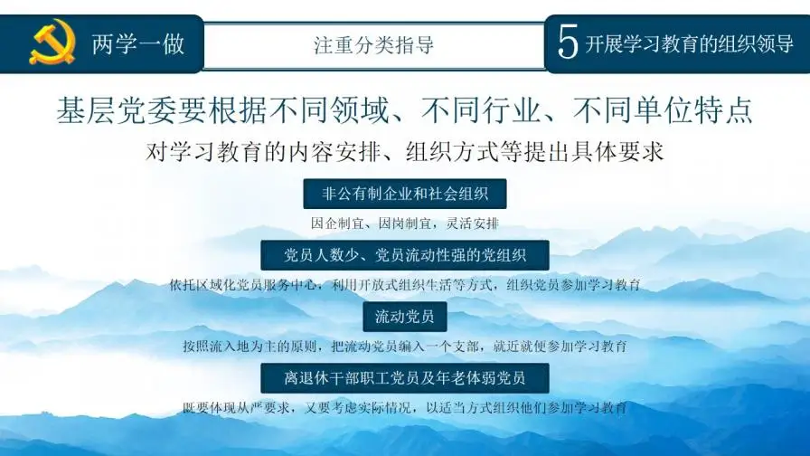 蓝色大气精品党课知识全解PPT模板