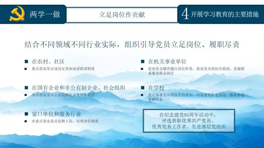 蓝色大气精品党课知识全解PPT模板