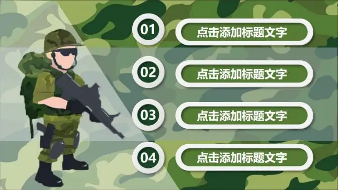 迷彩军绿军队特种部队武警PPT模板 迷彩军绿军队特种部队武警PPT模板
