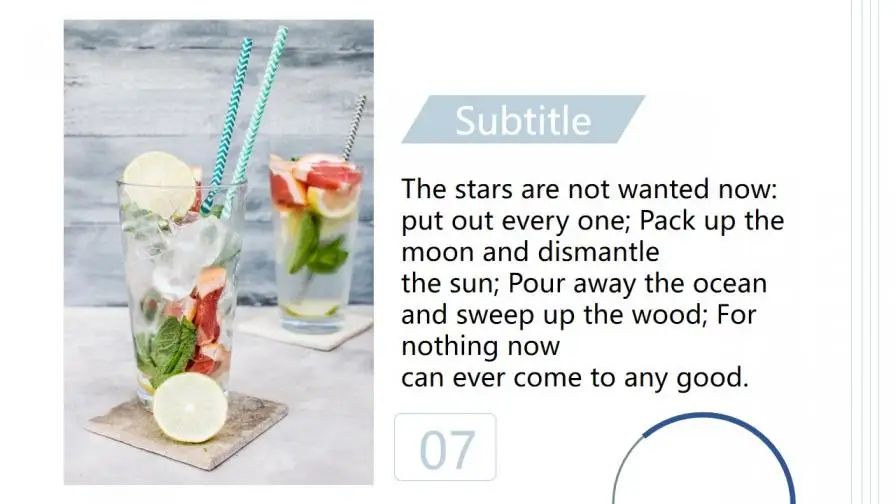 小清新文艺风夏天主题通用PPT模板 小清新文艺风夏天主题通用PPT模板