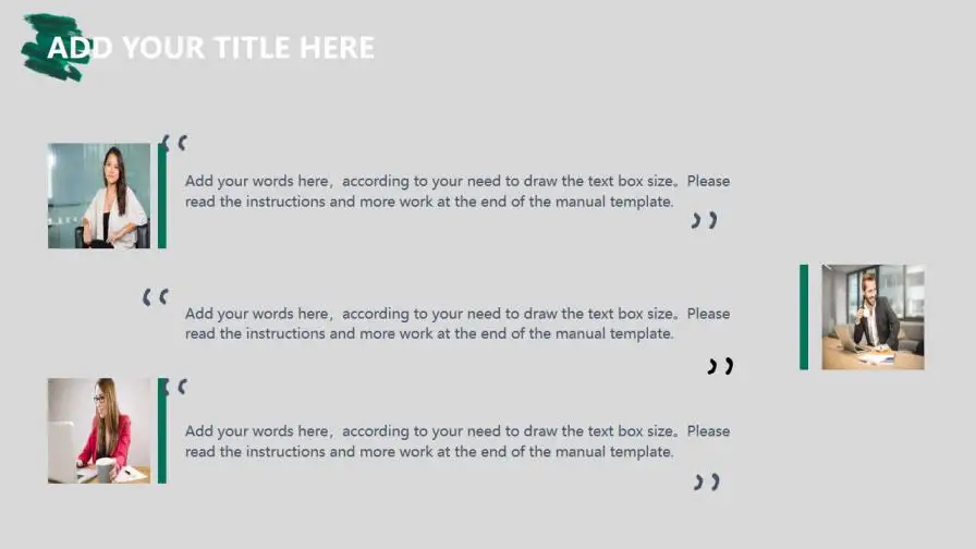 绿色笔刷商务通用PPT模板 绿色笔刷商务通用PPT模板