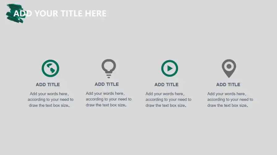 绿色笔刷商务通用PPT模板 绿色笔刷商务通用PPT模板