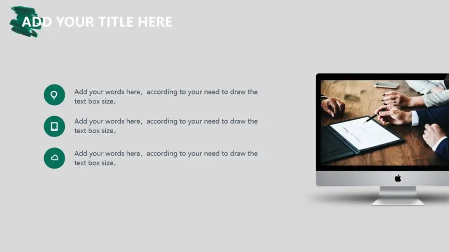 绿色笔刷商务通用PPT模板 绿色笔刷商务通用PPT模板