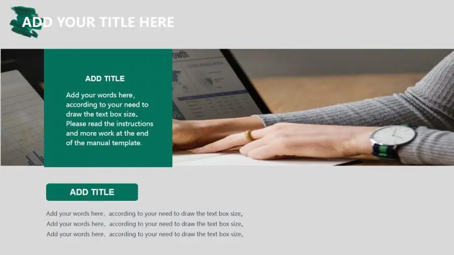 绿色笔刷商务通用PPT模板 绿色笔刷商务通用PPT模板