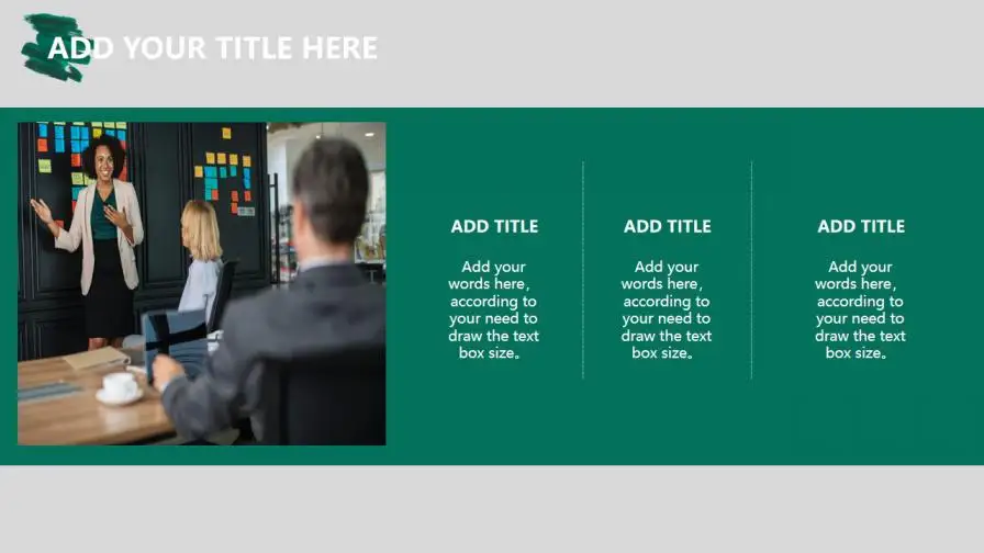 绿色笔刷商务通用PPT模板 绿色笔刷商务通用PPT模板