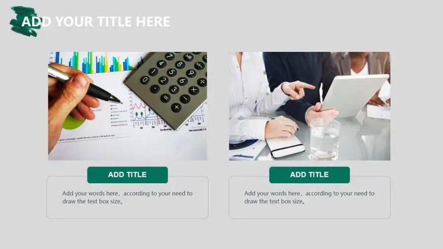 绿色笔刷商务通用PPT模板 绿色笔刷商务通用PPT模板