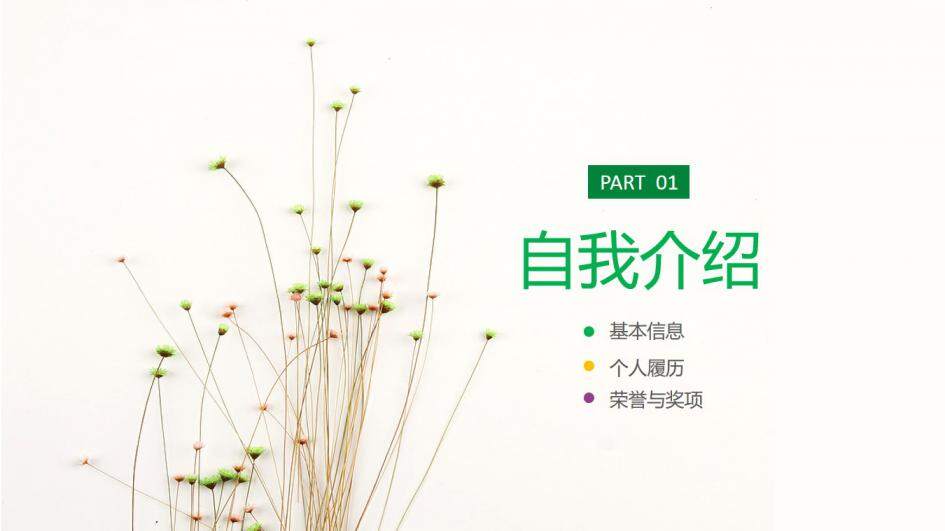 图片[3]-清新唯美小碎花个人简历ppt模板—免费分享好看实用的个人简历PPT-叨客学习资料网