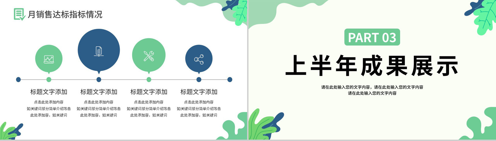 蓝色圆球布景述职陈述PPT模板-7