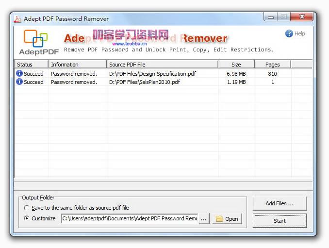 PDF密码移除软件-Mgosoft PDF Password Remover 2021中文破解版-叨客学习资料网