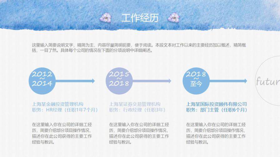 图片[5]-水彩风格个人简历求职PPT—免费分享好看实用的个人简历PPT-叨客学习资料网