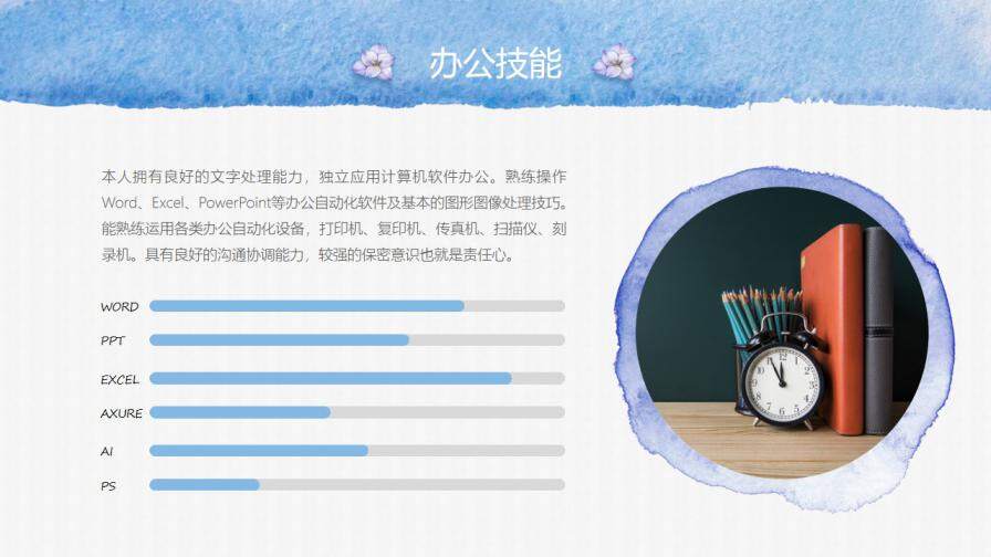 图片[4]-水彩风格个人简历求职PPT—免费分享好看实用的个人简历PPT-叨客学习资料网