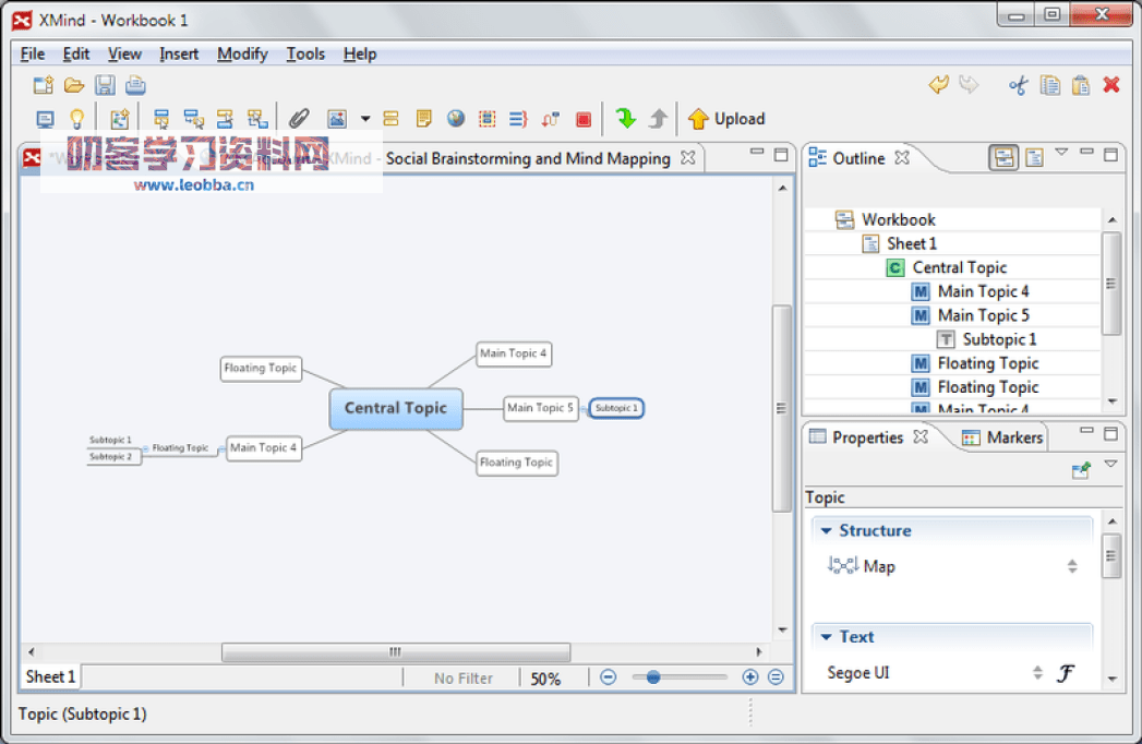 思维导图制作软件-XMind Pro 8 破解版下载完全免费-叨客学习资料网