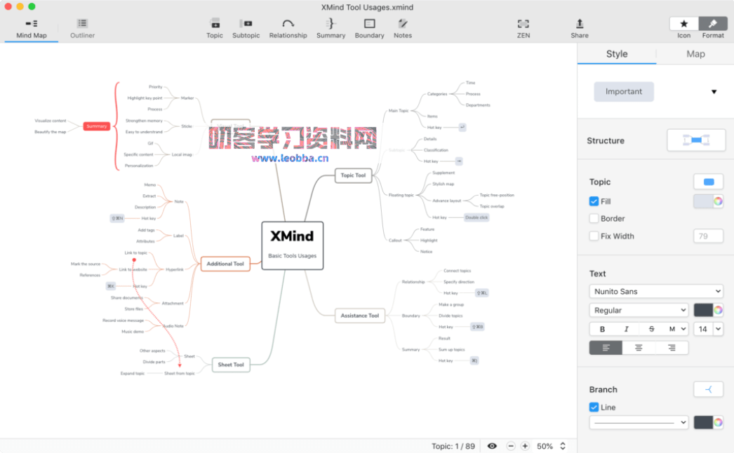 思维导图制作软件-XMind Pro 8 破解版下载完全免费-叨客学习资料网