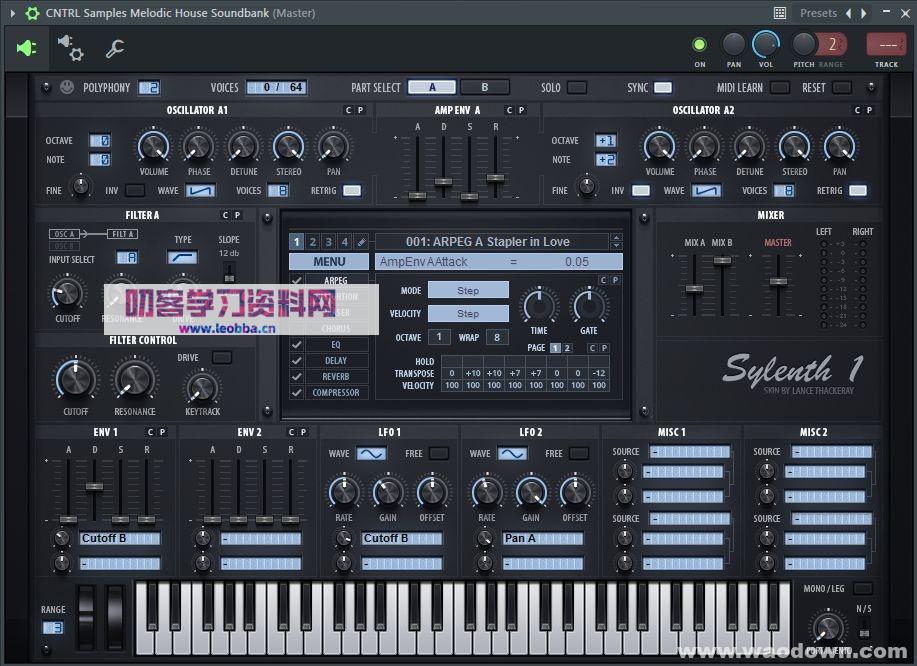 Sylenth1 3.071 破解版中文版百度云下载-EDM制作合成器-叨客学习资料网
