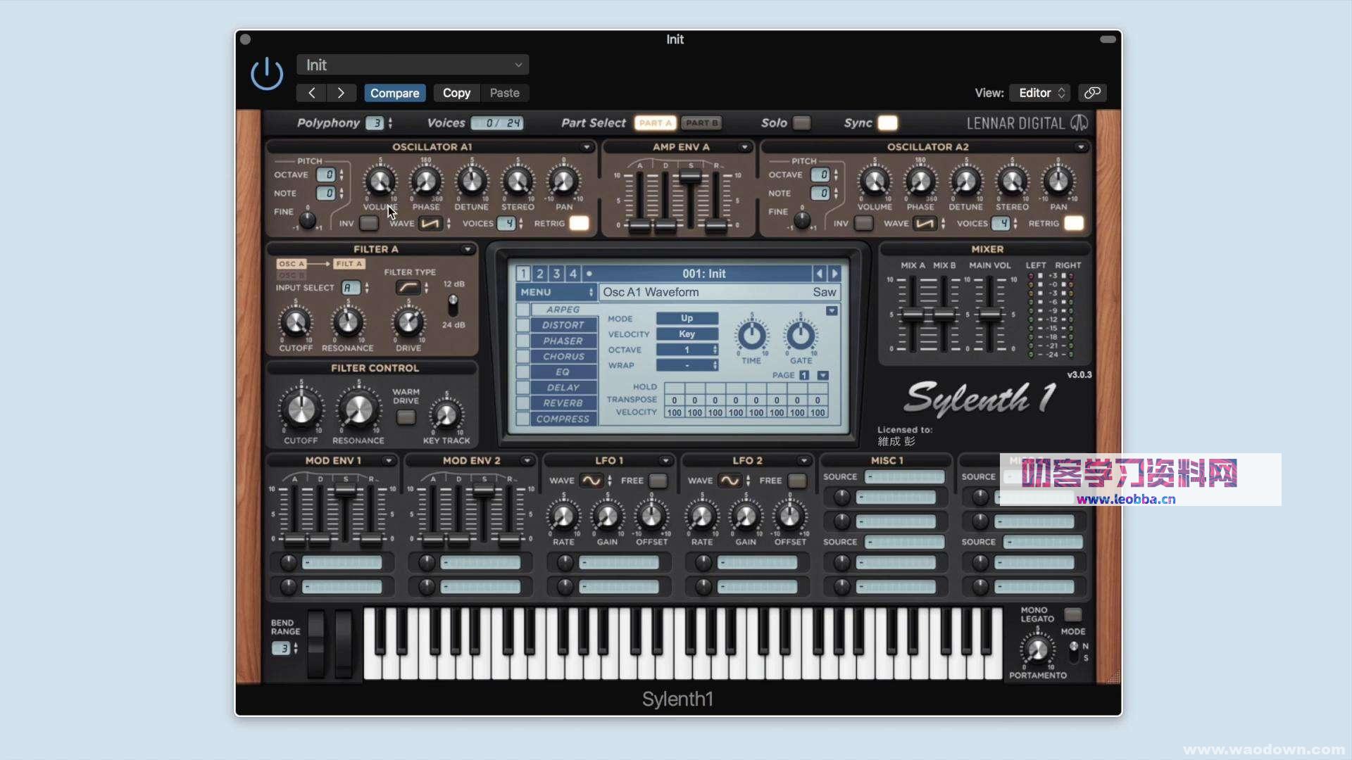 Sylenth1 3.071 破解版中文版百度云下载-EDM制作合成器-叨客学习资料网