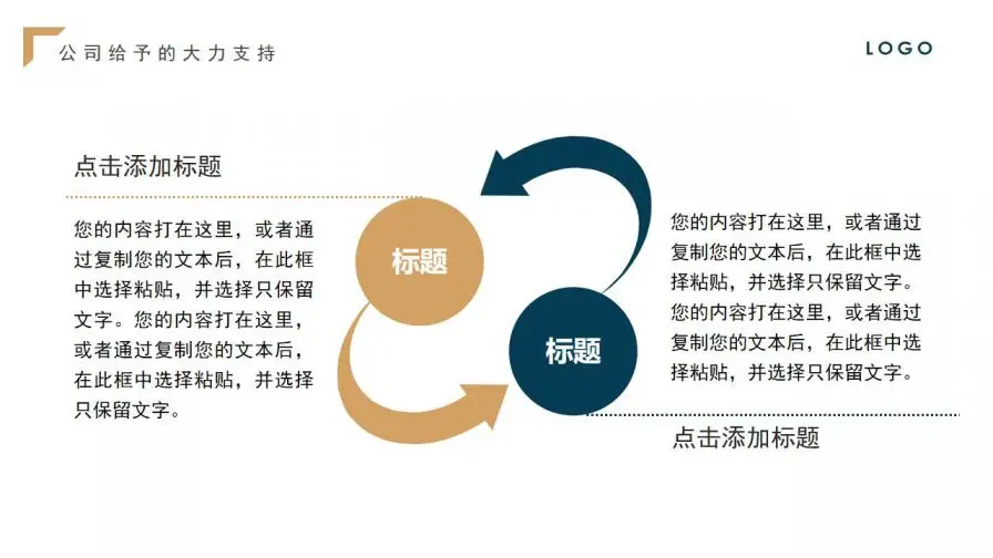 大气蓝金扁平商务工作总结年中总结PPT模板 大气蓝金扁平商务工作总结年中总结PPT模板