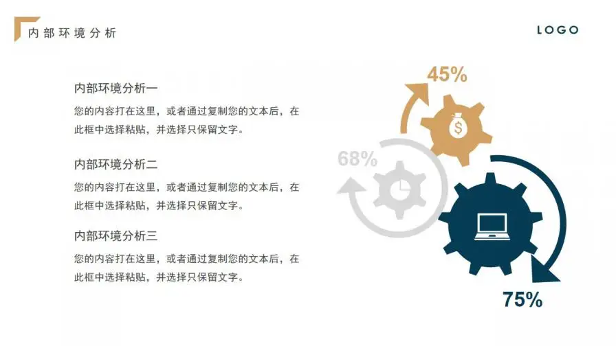 大气蓝金扁平商务工作总结年中总结PPT模板 大气蓝金扁平商务工作总结年中总结PPT模板