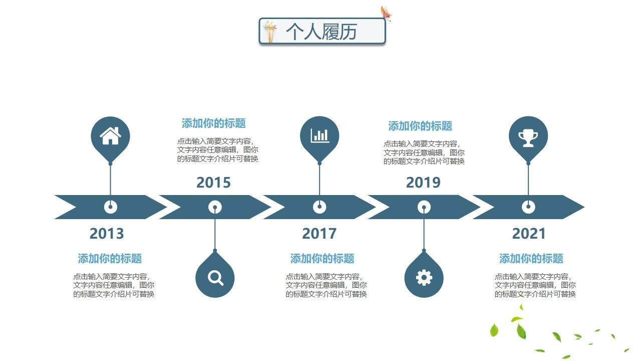 图片[5]-韩式文艺花朵个人简历岗位竞聘PPT模板—免费分享好看实用的个人简历PPT-叨客学习资料网