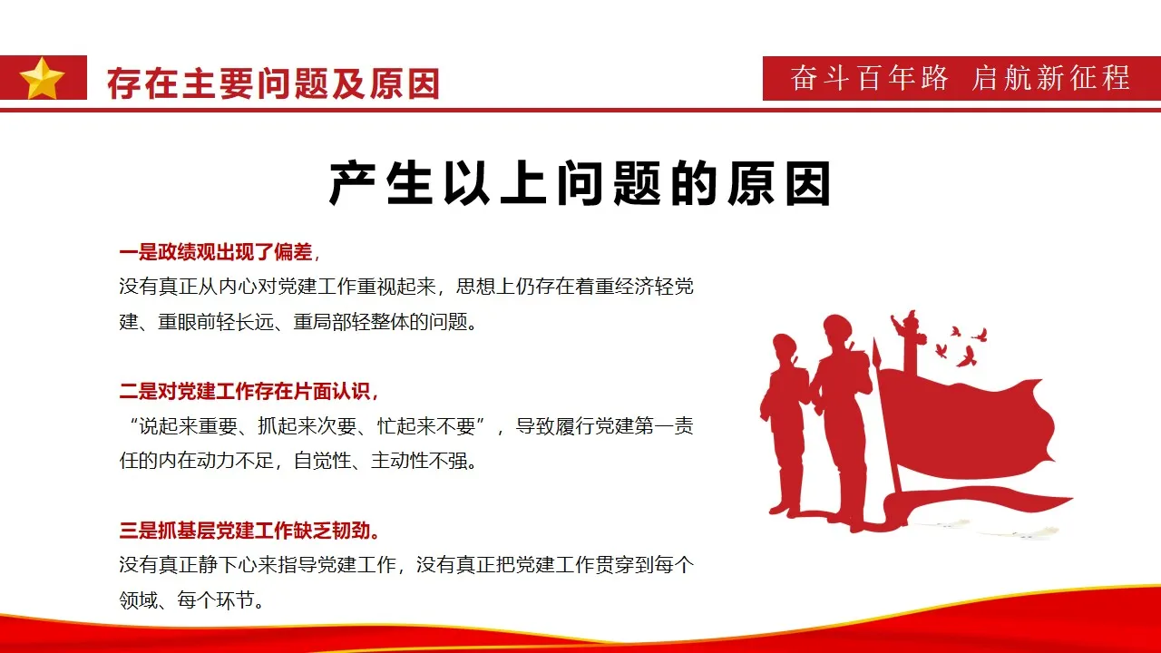 红色简约党支部书记述职报告通用PPT模板 红色简约党支部书记述职报告通用PPT模板