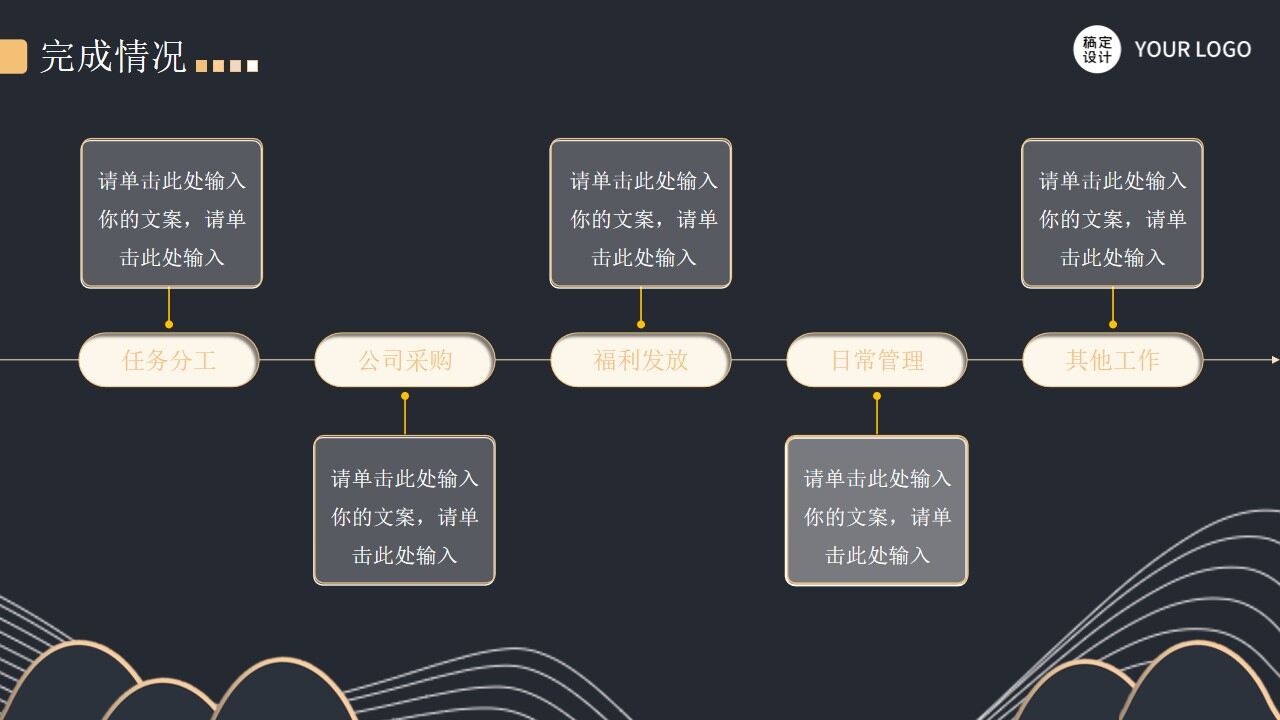 图片[7]-简约黑金等高线高端年终汇报ppt模板—免费分享好看实用的工作汇报PPT-叨客学习资料网