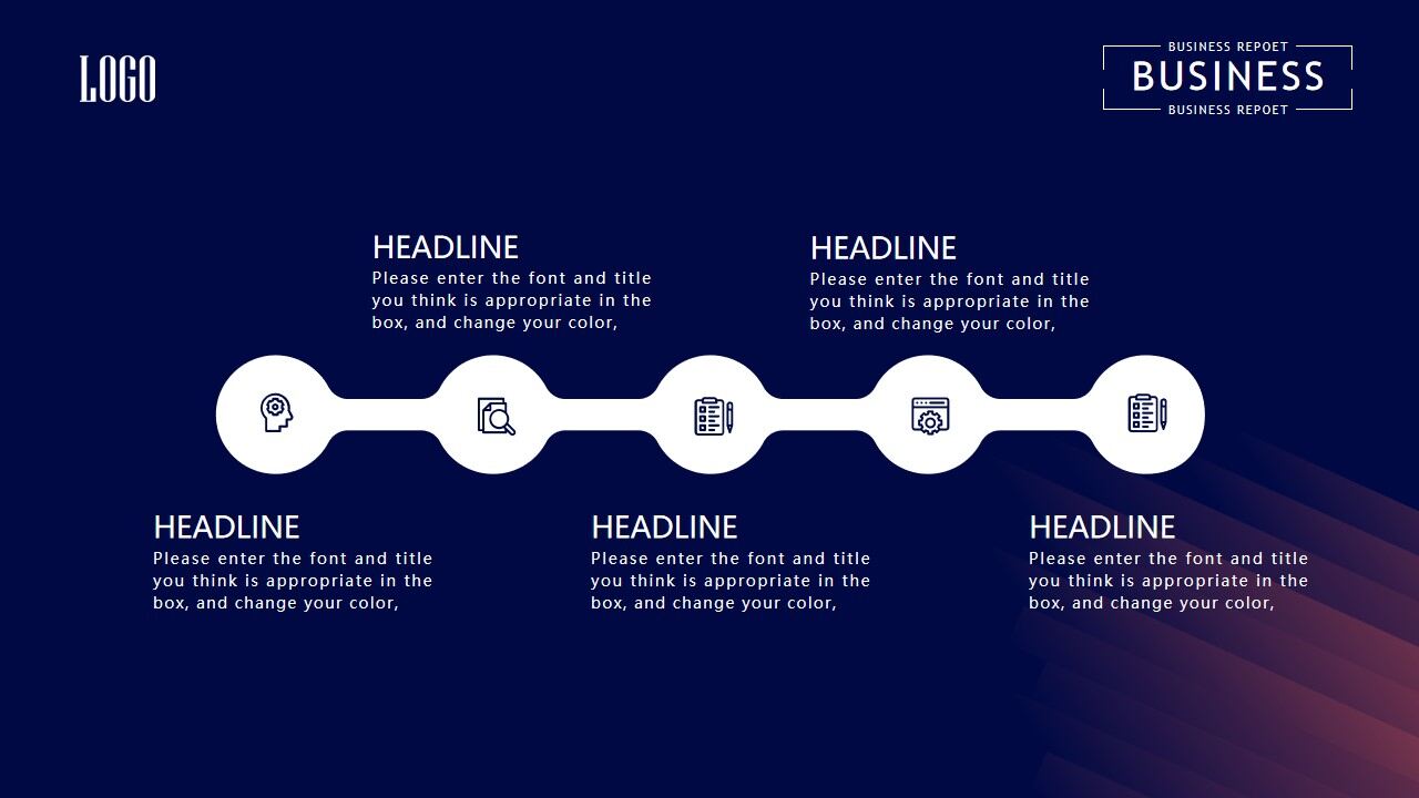 图片[24]-简约创意蓝橙配色商务汇报PPT模板—免费分享好看实用的工作汇报PPT-叨客学习资料网