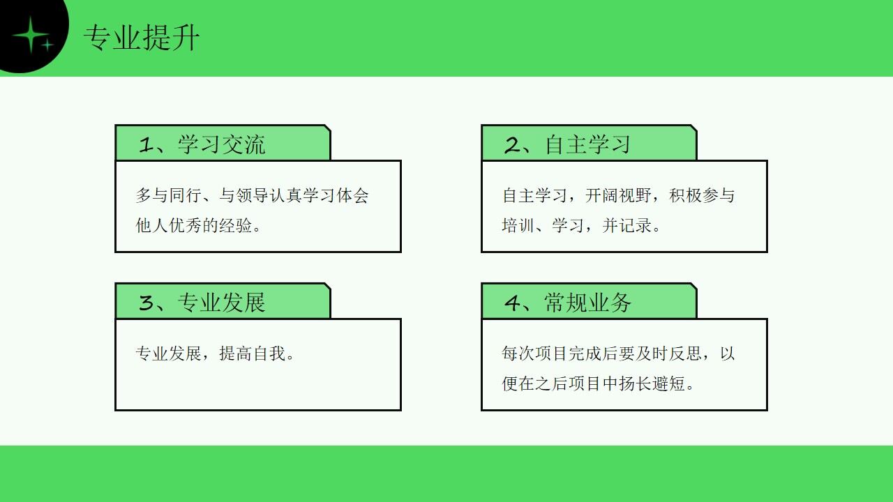 图片[19]-绿色简约清新风年终总结ppt模板—免费分享好看实用的工作汇报PPT-叨客学习资料网